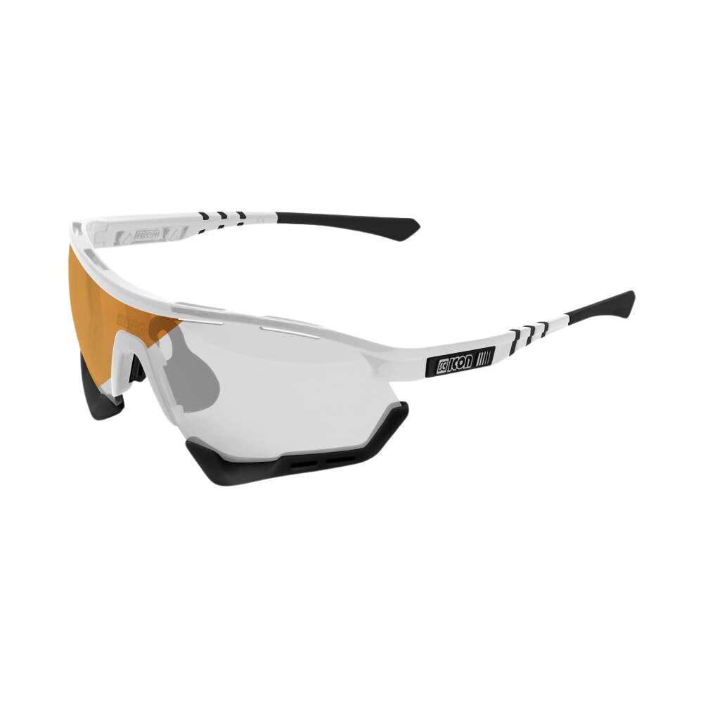 Gafas Scicon Aerotech Blancas (lente Fotocromática Bronce)