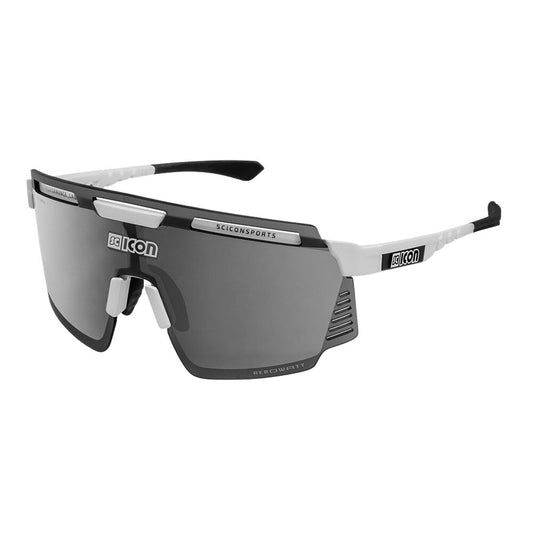 Gafas Scicon Aerowatt Blanco Brillante (lente Multiespejo Plata)
