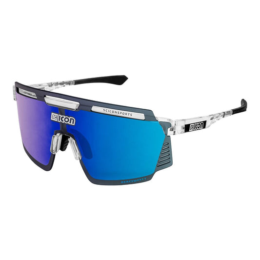 Gafas Scicon Aerowatt Crystal Brillante (lente Multiespejo Azul)