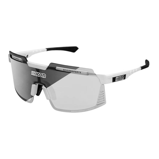 Gafas Scicon Aerowatt Foza Blanco Brillante (lente Fotocromática Plata)