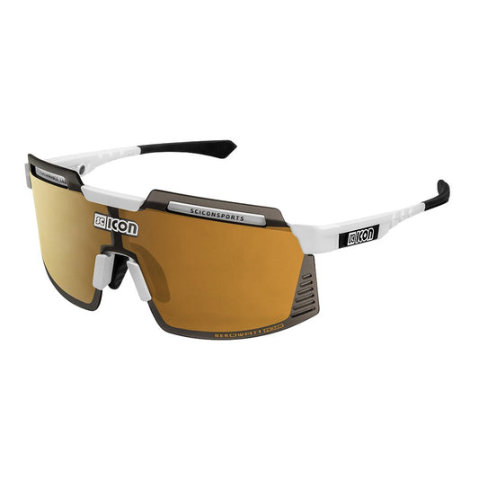 Gafas Scicon Aerowatt Foza Blanco Brillante (lente Multiespejo Bronce)