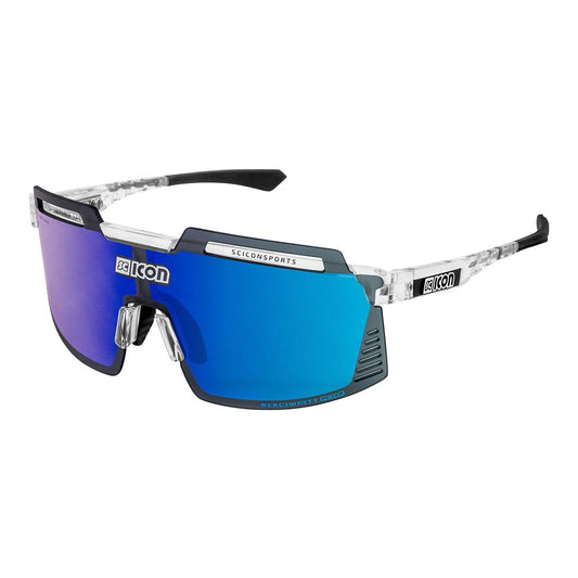 Gafas Scicon Aerowatt Foza Crystal Brillante (lente Multiespejo Azul)