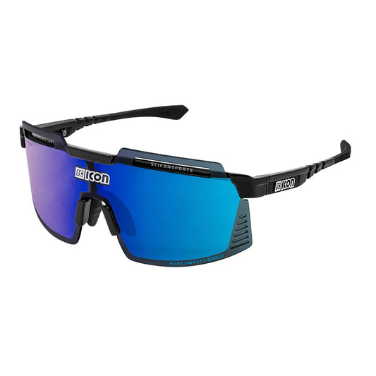 Gafas Scicon Aerowatt Foza Negro Brillante (lente Multiespejo Azul)