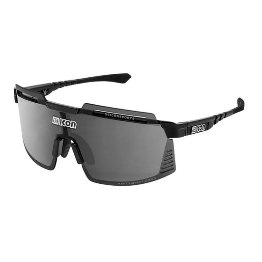 Gafas Scicon Aerowatt Foza Negro Brillante (lente Multiespejo Plata)