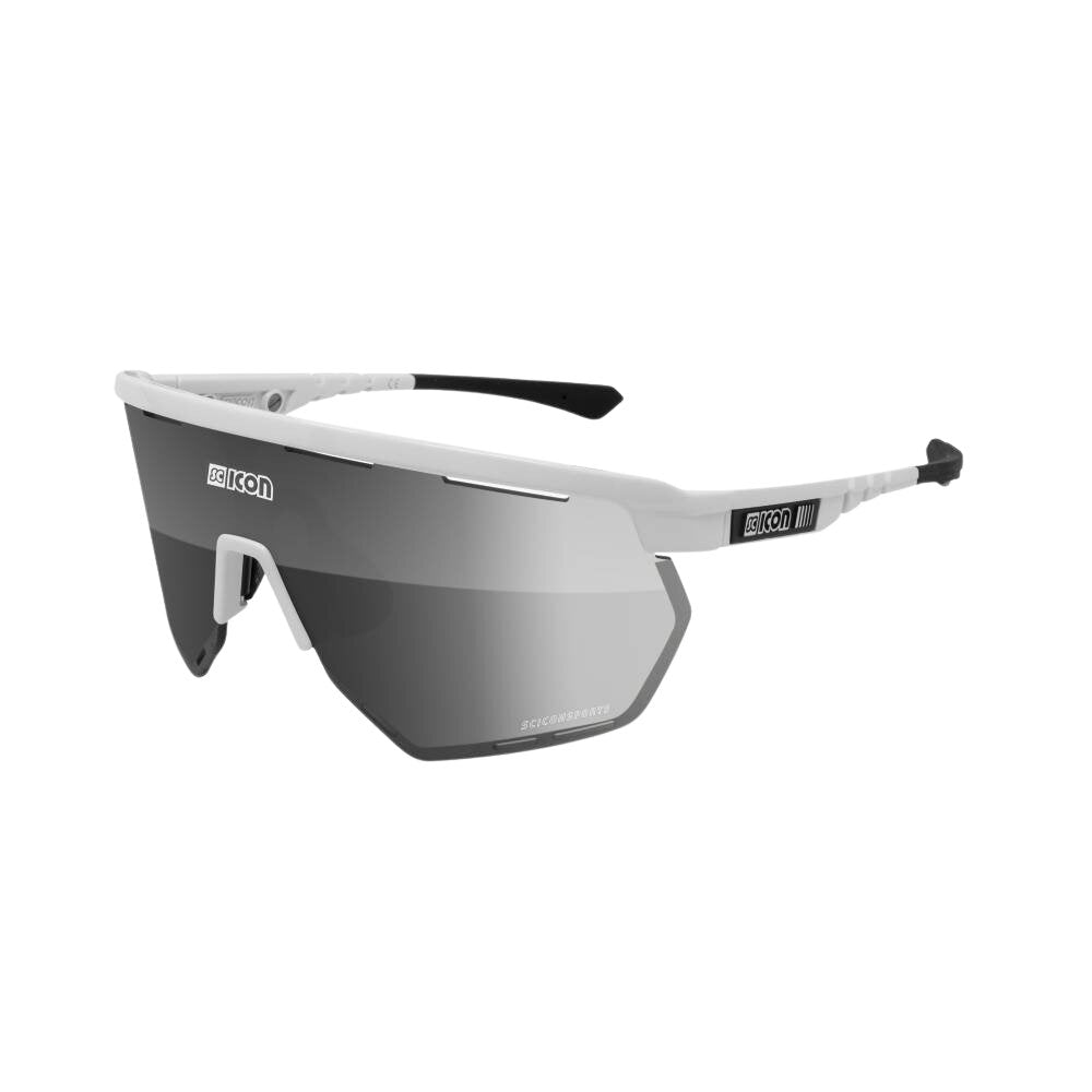Gafas Scicon Aerowing Blancas (lente Multiespejo Plata)