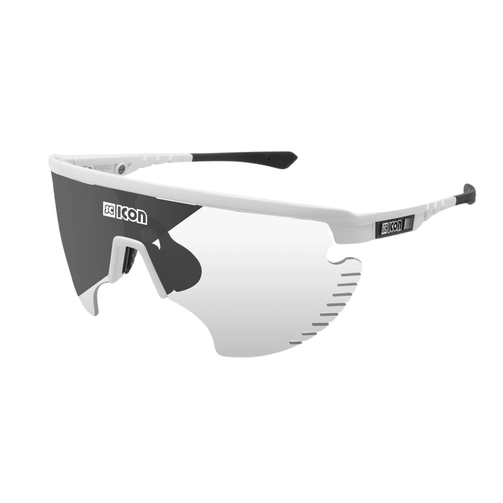 Gafas Scicon Aerowing Lamon Blancas (lente Fotocromática Plata Espejo)