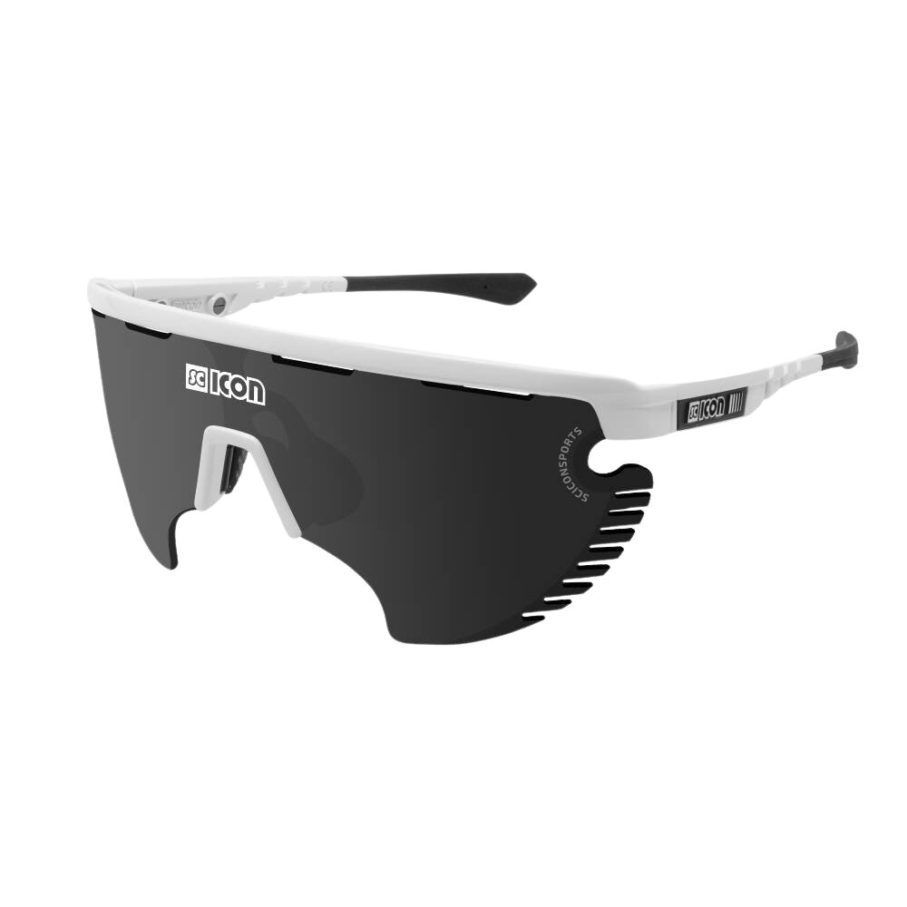 Gafas Scicon Aerowing Lamon Blancas (lente Multiespejo Plata)