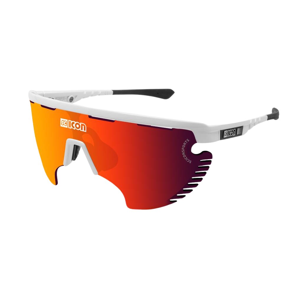 Gafas Scicon Aerowing Lamon Blancas (lente Multiespejo Roja)