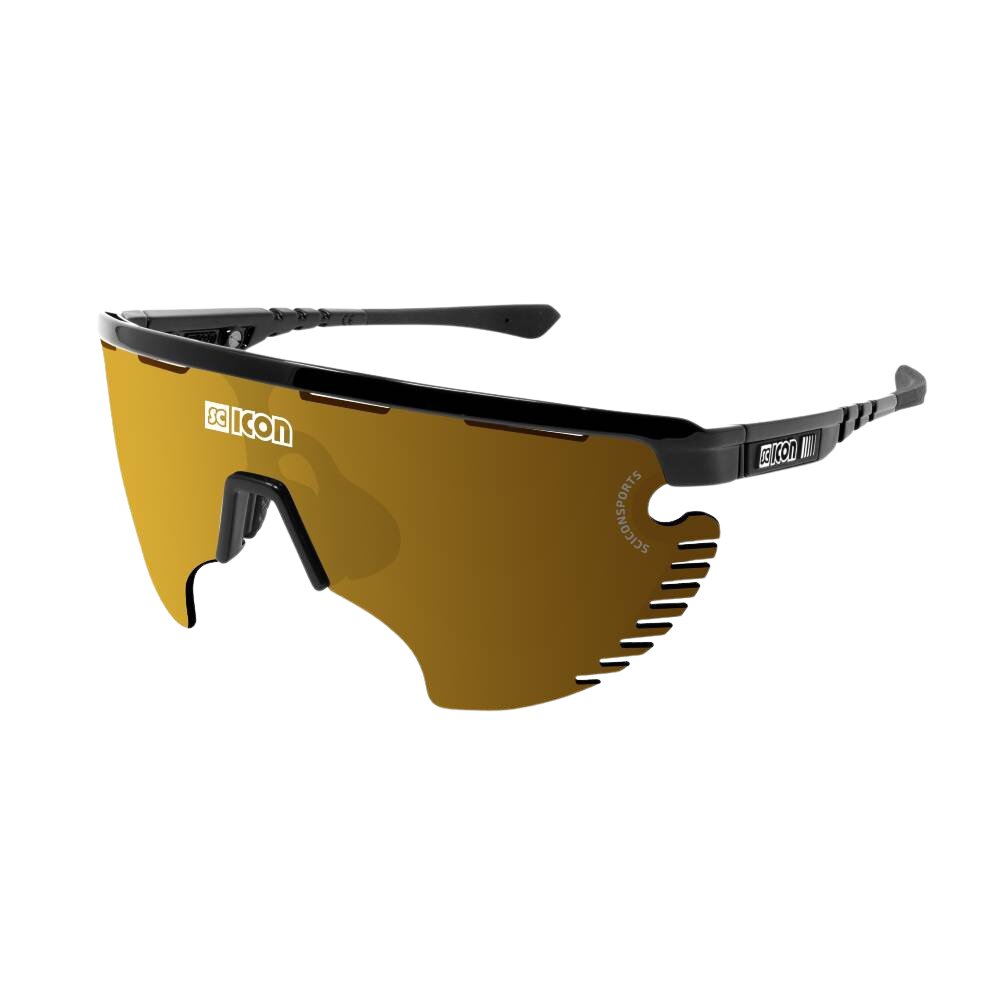 Gafas Scicon Aerowing Lamon Negras (lente Multiespejo Bronce)
