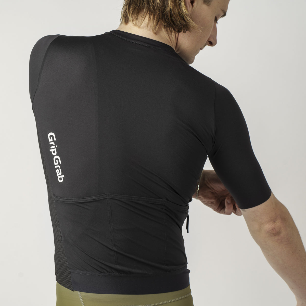 Maillot de manga corta ligero GripGrab PACR, hombre, S, negro