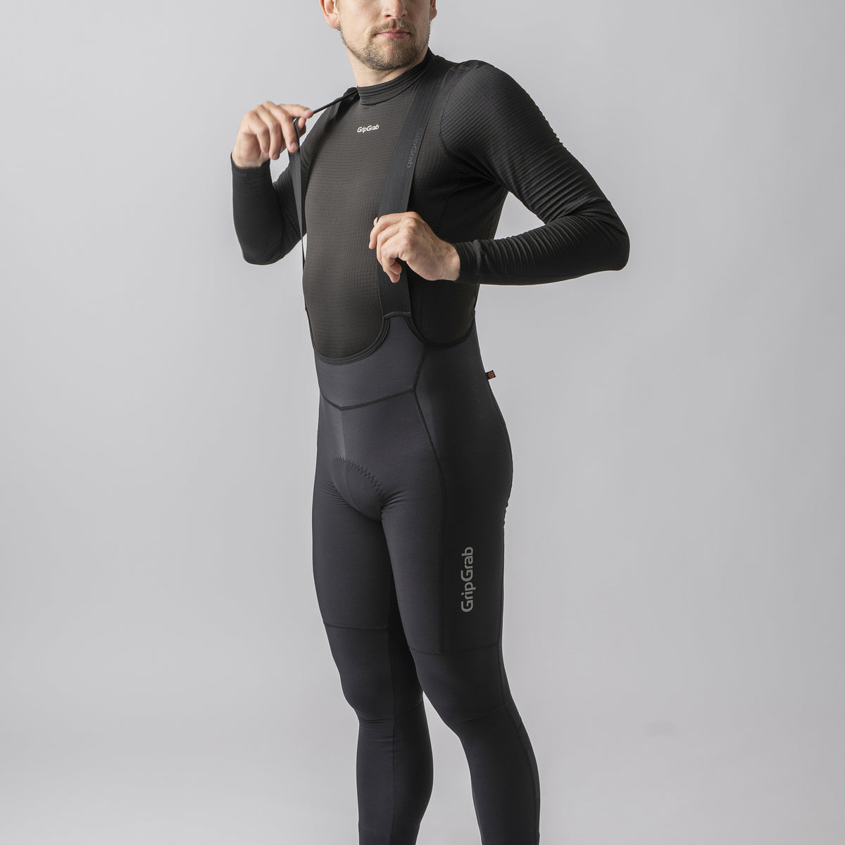 Culote Largo Térmico Con Tirantes Gripgrab Pacr Para Hombre, S, Negro