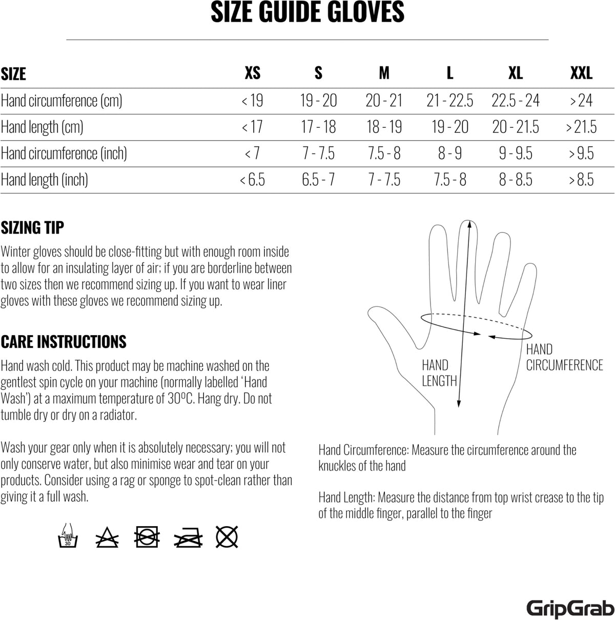 Guantes De Invierno Impermeables Gripgrab Polaris 2 XS, Negro