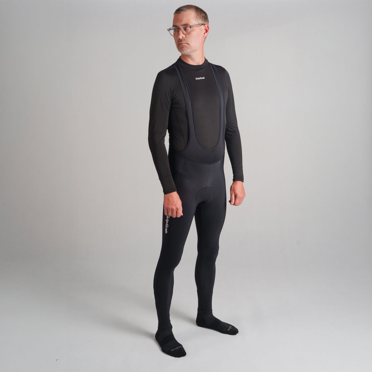 Culotte largo con tirantes térmico GripGrab Ride S, Negro