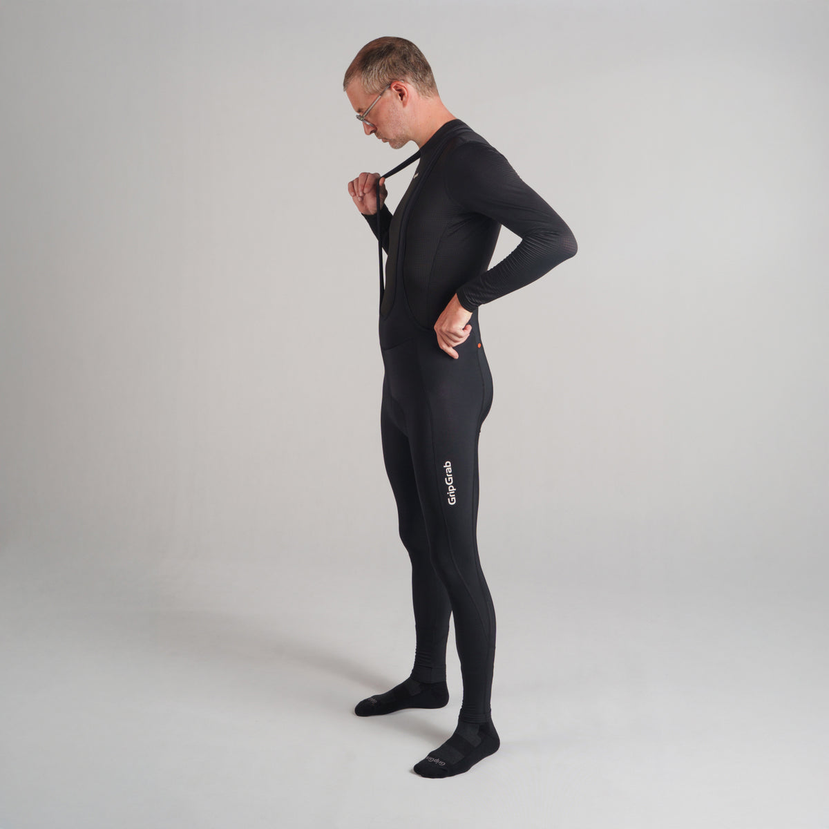 Culotte largo con tirantes térmico GripGrab Ride S, Negro