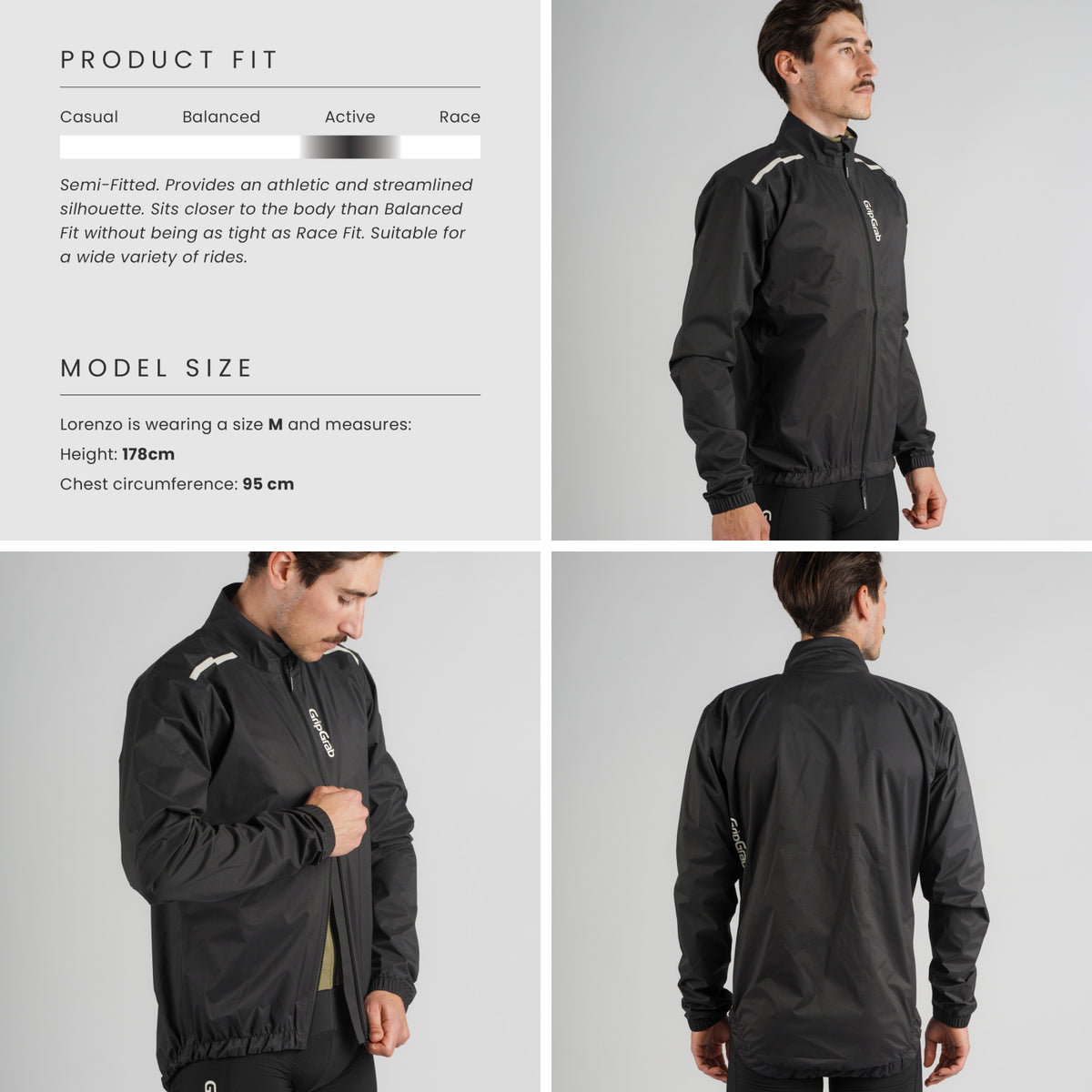 Gripgrab Ride Waterproof Lightweigh Jacket, S, Black
