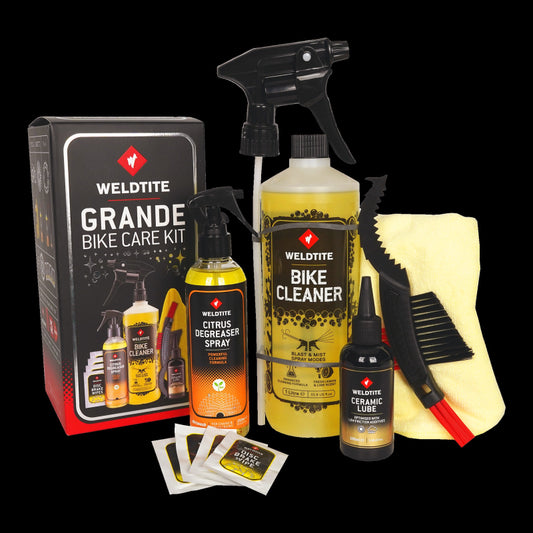 Kit De Limpieza Weldtite Grande ( Cepillo+ceramic Lube+limpiabicis 1l+ Desengrasante+paño)