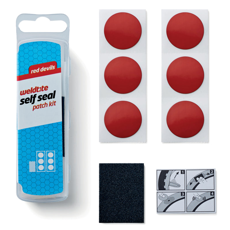 Weldtite Kit de Parches Autosellantes: Compatible con Todas las Camaras (adhesivo Triple Capa) - WELDTITE | ARS Bike Parts