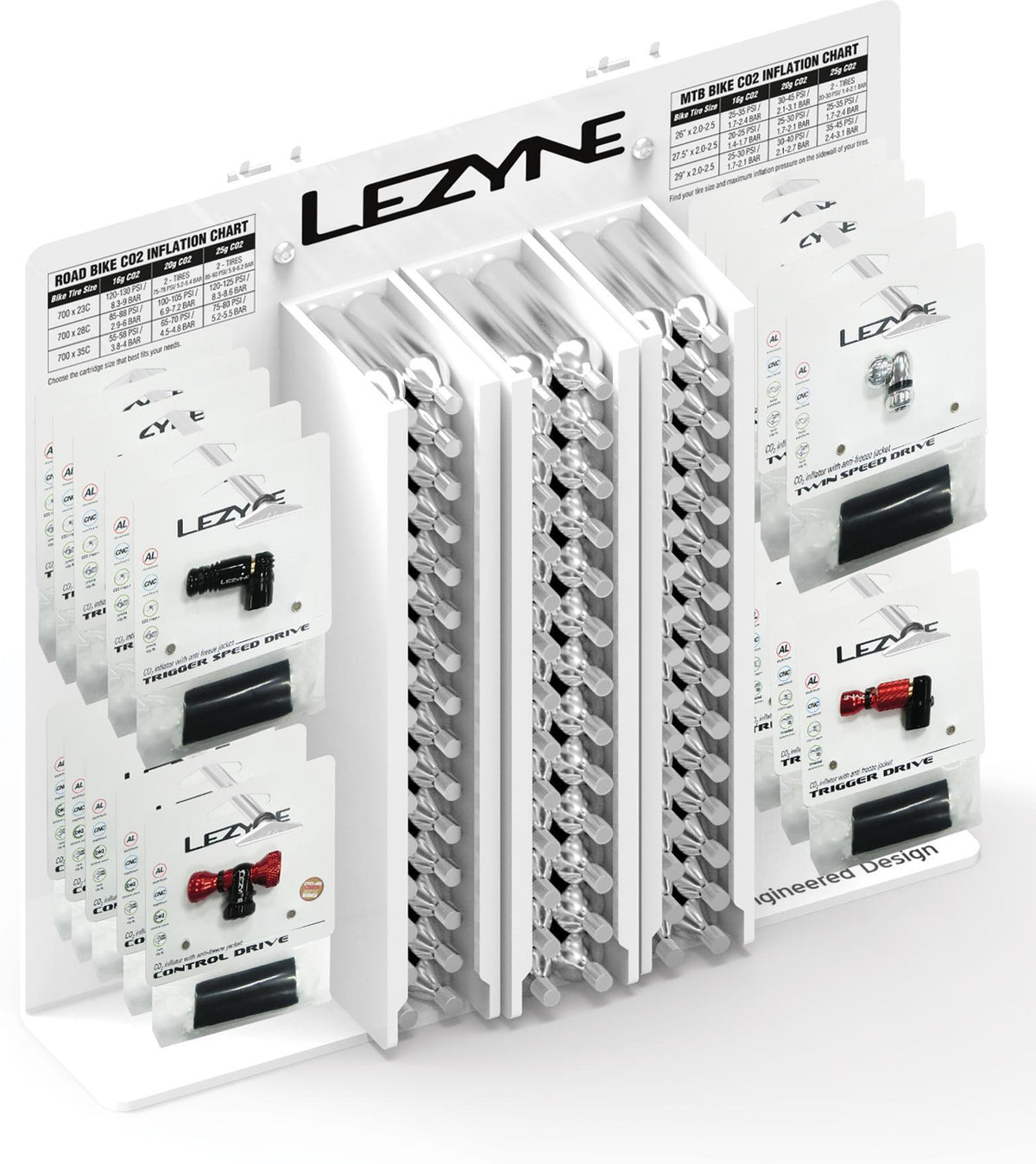 Expositor de pared para lamas Lezyne CO2 POP
