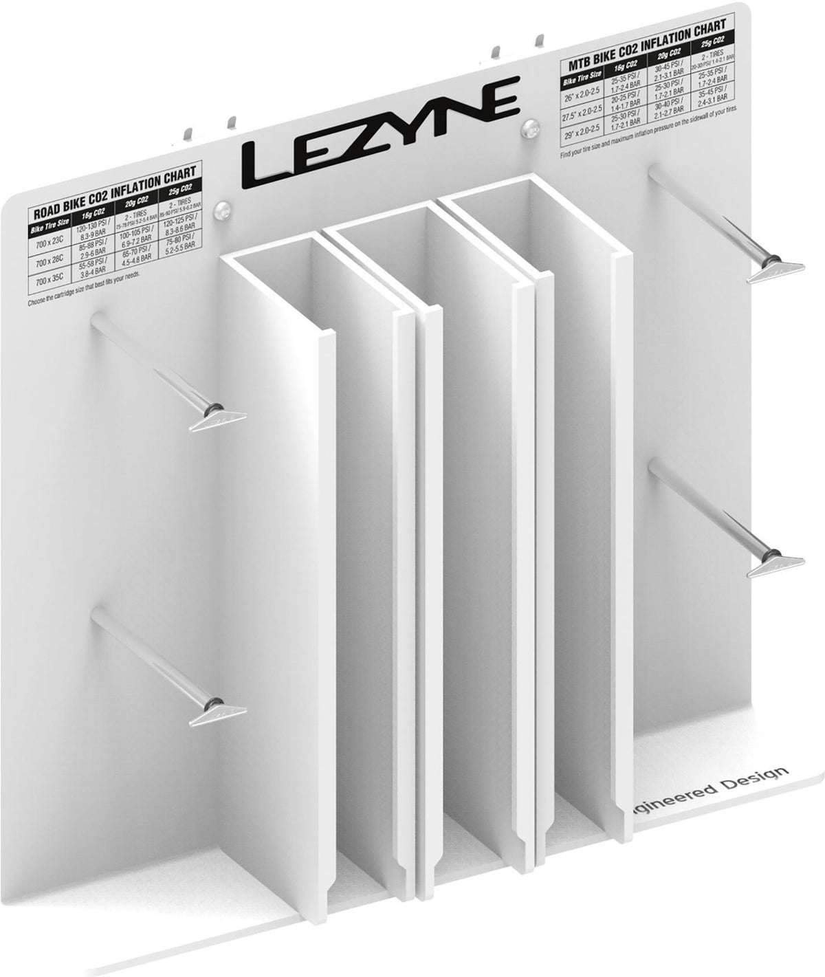 Expositor de pared para lamas Lezyne CO2 POP