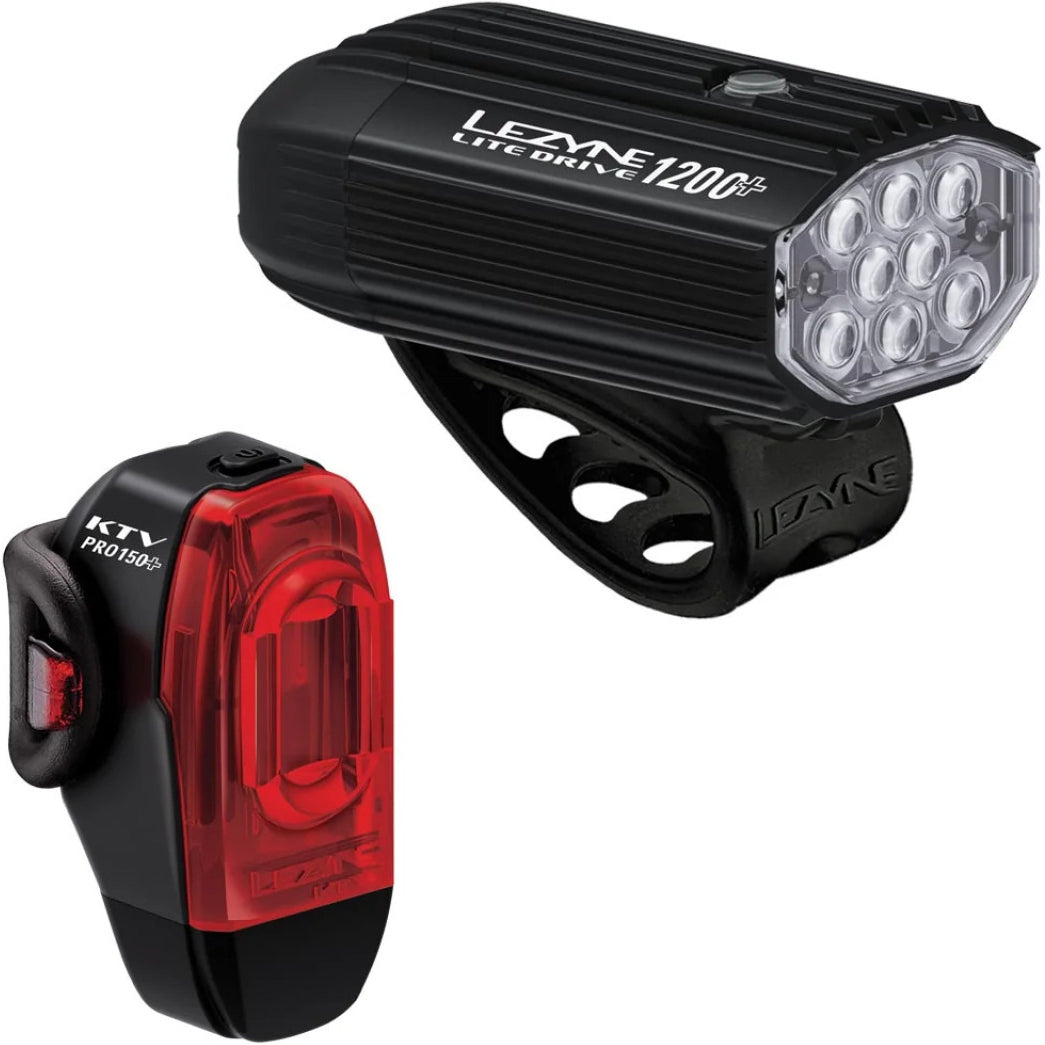 Juego de luces Lite Drive 1200+ Delantera / KTV Drive Pro+ Trasera Negro Satinado / Negro