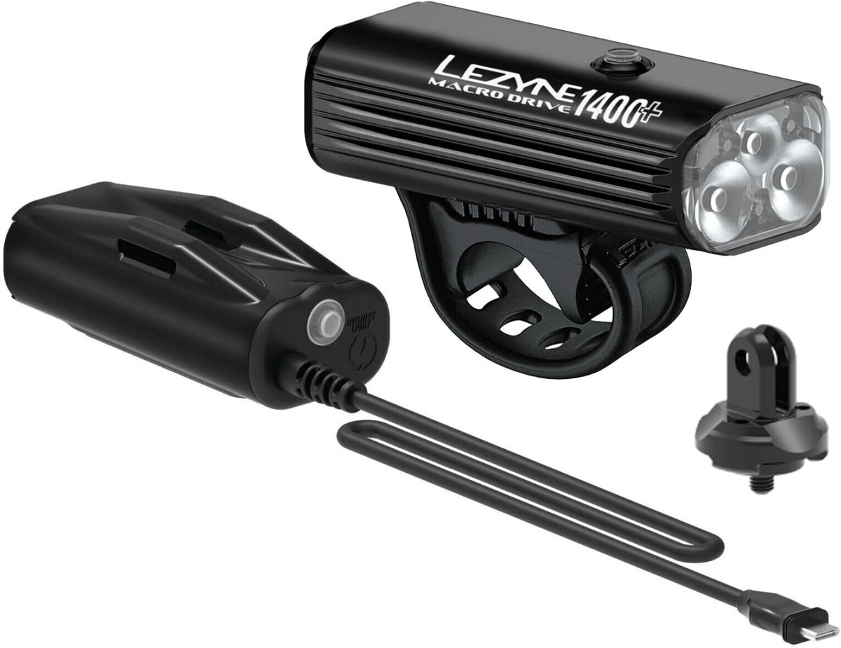 Luz delantera Macro Drive 1400+ Loaded 1400 Lúmenes Recargable USB-C Negro Satinado