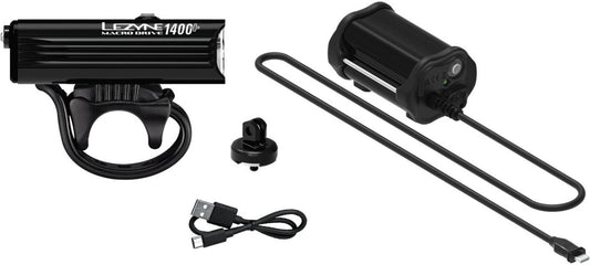 Kit Lezyne Macro Drive 1400+ Loaded con Infinite Light Power Pack XL+