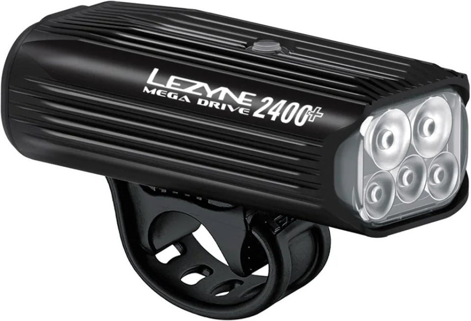 Kit cargado Mega Drive 2400+ Luz delantera 2400 Lúmenes Recargable por USB-C Negra