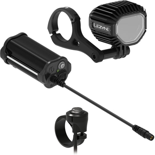 Faro delantero Lezyne Super HB StVZO P1350+ Loaded Kit, luz blanca, negro, Y18