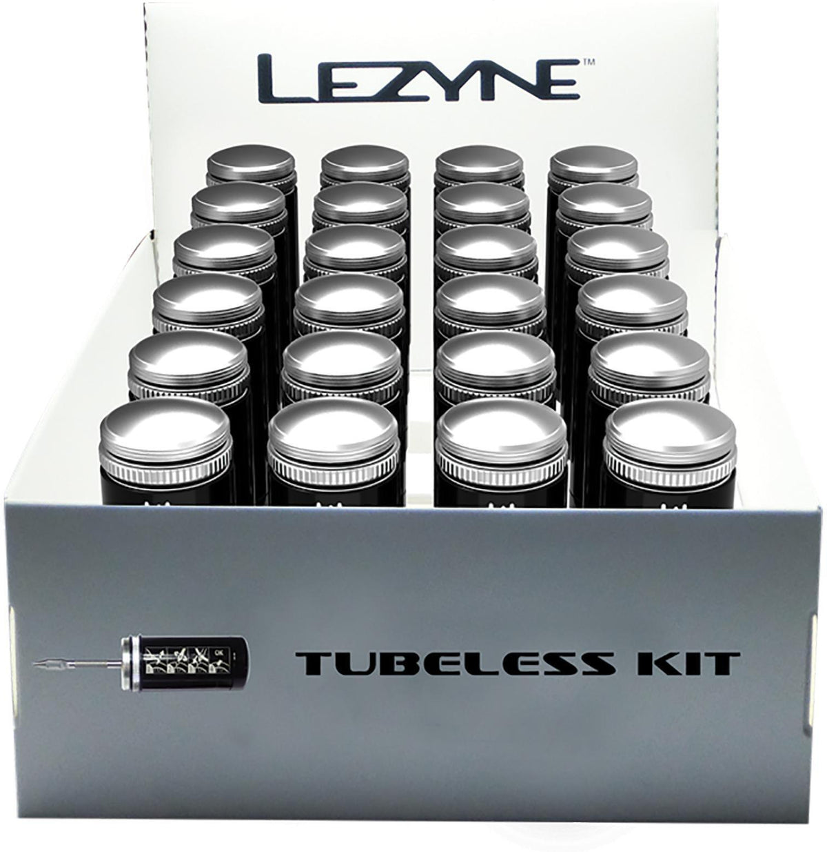 Caja de kits tubeless Lezyne, 24 uds.