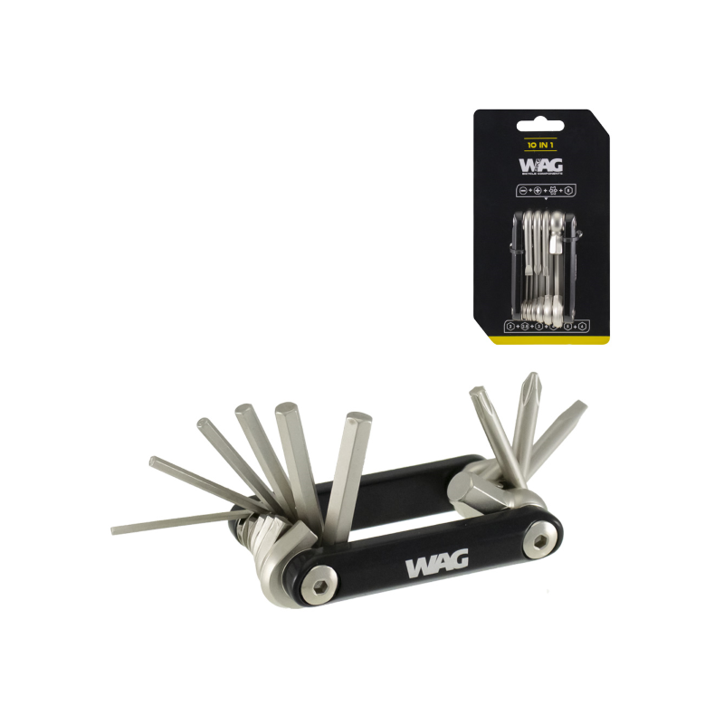 Multiherramienta 10 Funciones C-Llave Allen WAG (8,6,5,4,3,2,5,2mm) - WAG | ARS Bike Parts