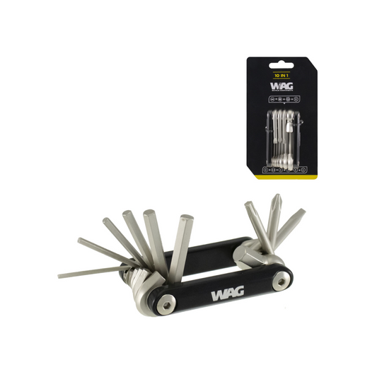 Multiherramienta 10 Funciones C-Llave Allen WAG (8,6,5,4,3,2,5,2mm) - WAG | ARS Bike Parts
