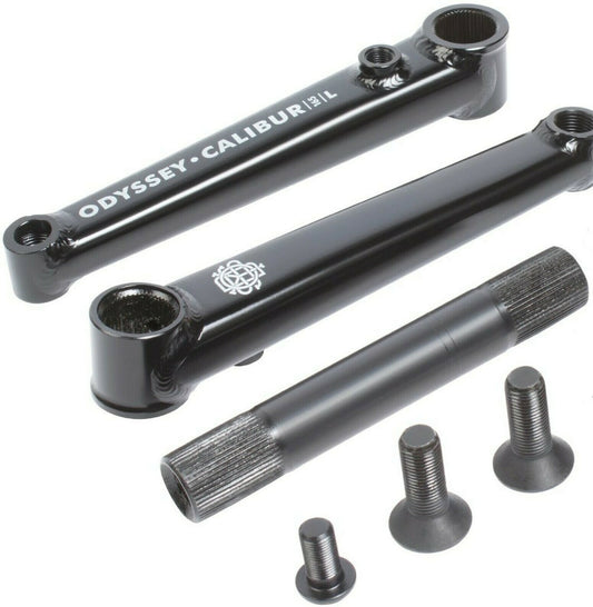 Juego de bielas de 3 piezas CrMo Calibur V2 160 mm RHD/LHD Negro sin rodamientos