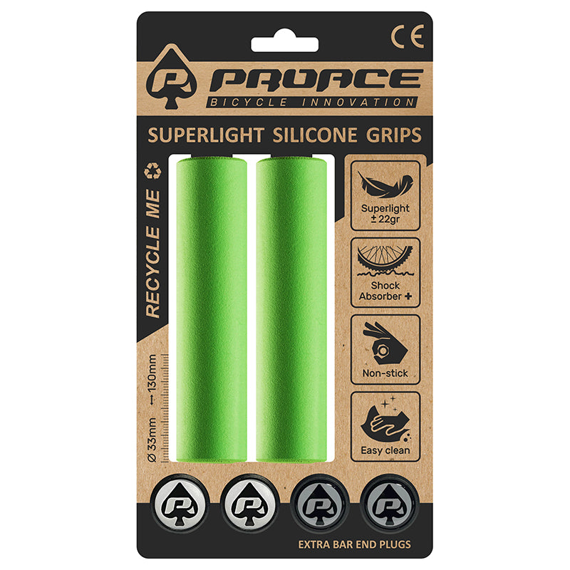 Par Puños Proace Silicona Superlight Verde - PROACE | ARS Bike Parts