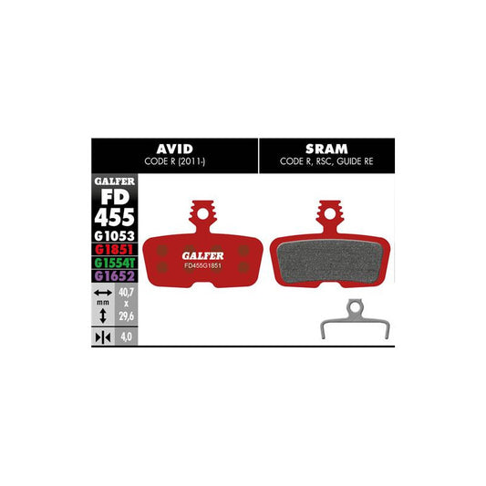 GALFER Bike Pastillas Fd Adv Avid Code R (2011-) GALFER - GALFER BIKE | ARS Bike Parts