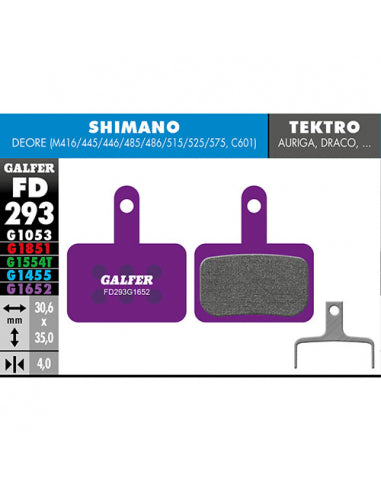 GALFER Bike Pastillas Fd E-BIKE SHIMANO 525-445-deore GALFER - GALFER BIKE | ARS Bike Parts