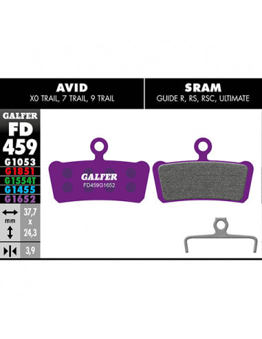 GALFER Bike Pastillas Fd E-BIKE SRAM Guide-Avid Xo Trail Galfe - GALFER BIKE | ARS Bike Parts