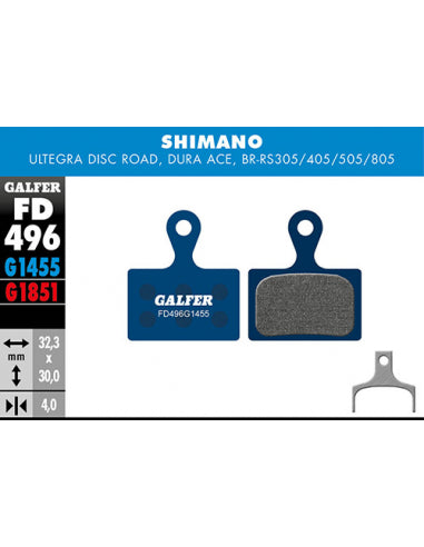 GALFER Bike Pastillas Fd Sh Ultegra Road GALFER D.ace,ultegra d.ace,ultegra,br-rs305-405-505-805-m9100 - GALFER BIKE | ARS Bike Parts