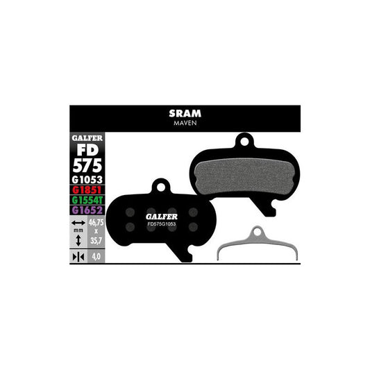 GALFER Bike Pastillas Fd Std SRAM Maven 2024 GALFER - GALFER BIKE | ARS Bike Parts