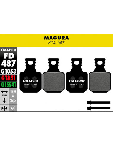 GALFER Bike Pastillas Fd Stdar MAGURA mt5-mt7 GALFER - GALFER BIKE | ARS Bike Parts