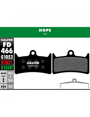 GALFER Bike Pastillas Fd Stdard hope-v4 GALFER - GALFER BIKE | ARS Bike Parts