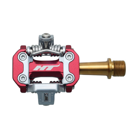 HT Components Pedales Cross Country HT M2 Eje Titanio (rojo) - HT Components | ARS Bike Parts