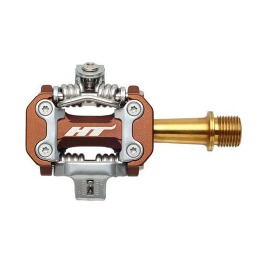 Pedales Cross Country HT M2 Eje Titanio (root Beer)