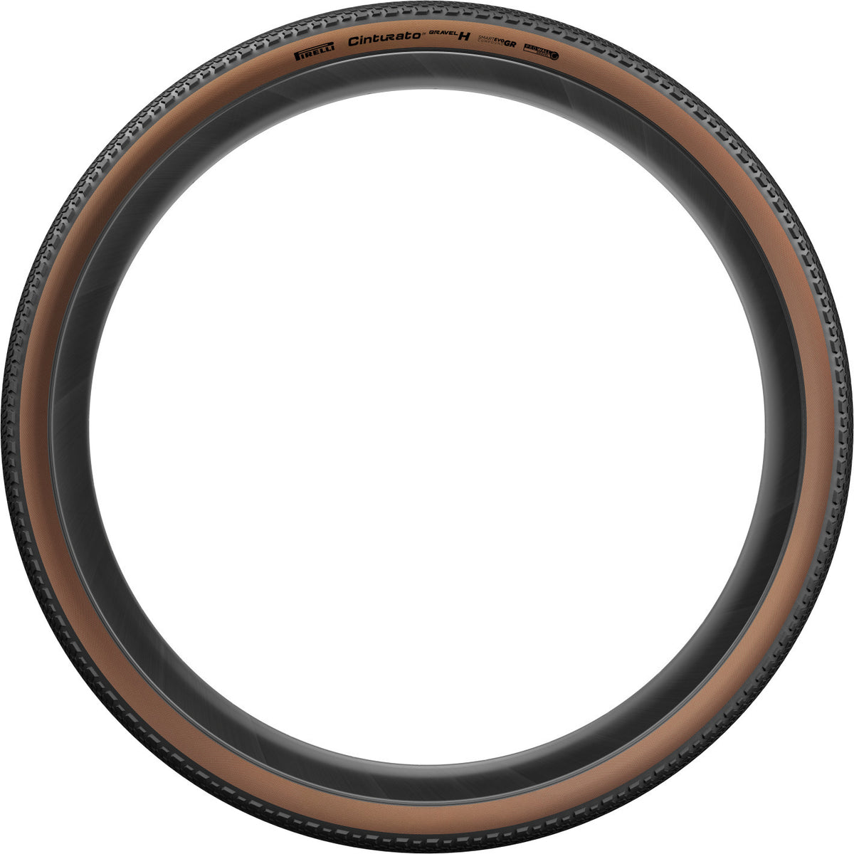 Cubierta Pirelli Cinturato Gravel H 40-622, Prowall Gravel, 120 Tpi Smartevo Gr, Flanco Marrón, TLR
