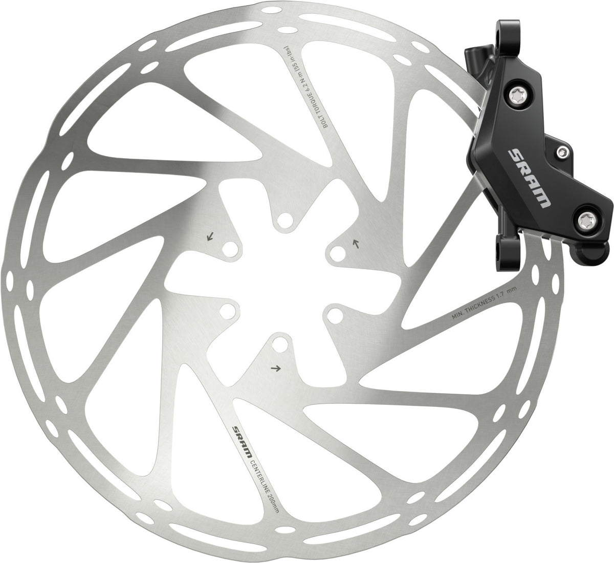 Sram Bremse Db6 - Vorne Schwarz, 950mm Leitung Ohne Rotor / Adapter