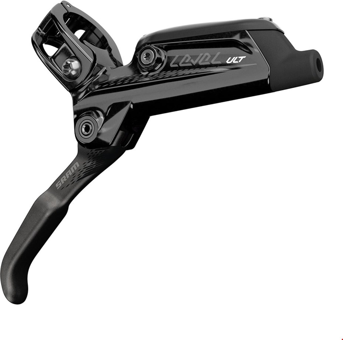 Freno Level Ultimate negro anodizado delantero latiguillo 950 mm con tornillería de titanio