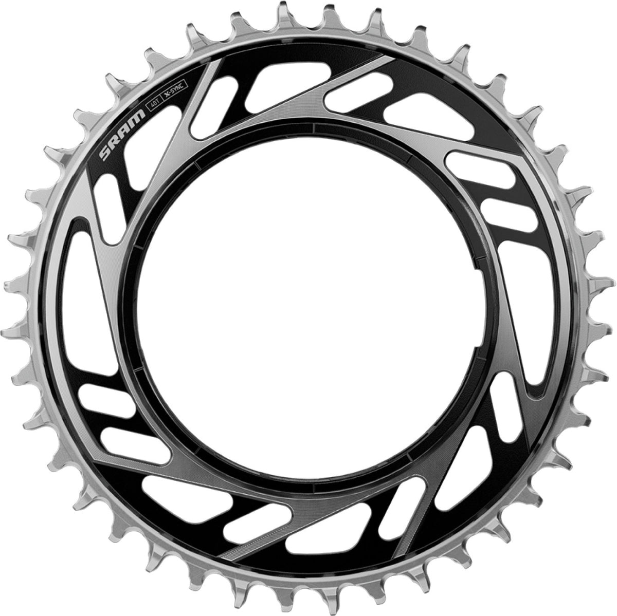 Plato Sram Road Red Xplr Axs 46t, Threaded Mount, Negro-Plata 13 Velocidades