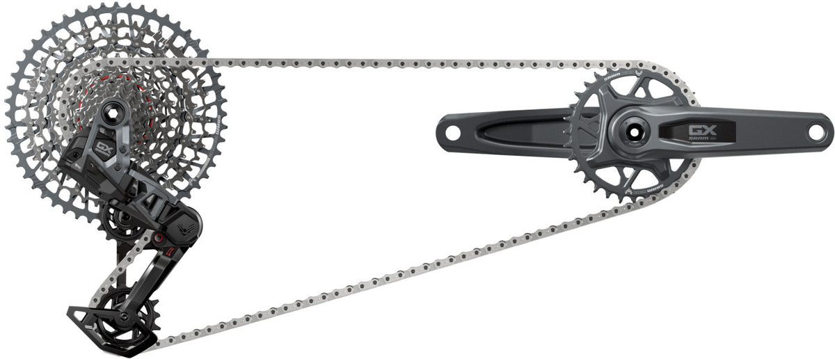 Kit SRAM GX AXS Eagle Transmission 175mm DUB Wide, 32T, 10-52T, incl. cargador, batería y cadena