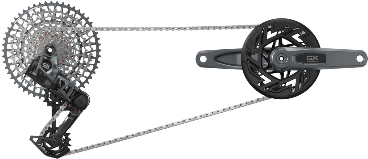 Kit SRAM GX AXS Eagle Transmission 175mm DUB Wide, 32T, 10-52T, incl. cargador, batería y cadena