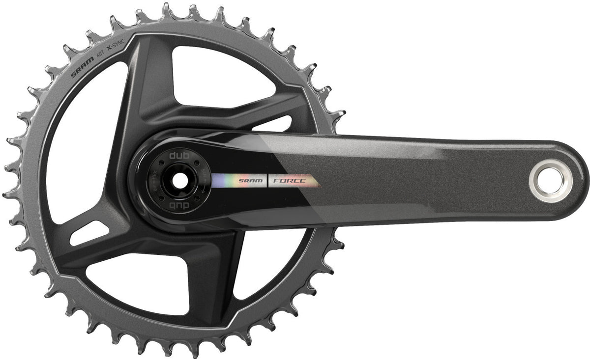Juego de bielas SRAM Force 1x AXS 175mm, 40T, Iridescent sin pedalier, DUB