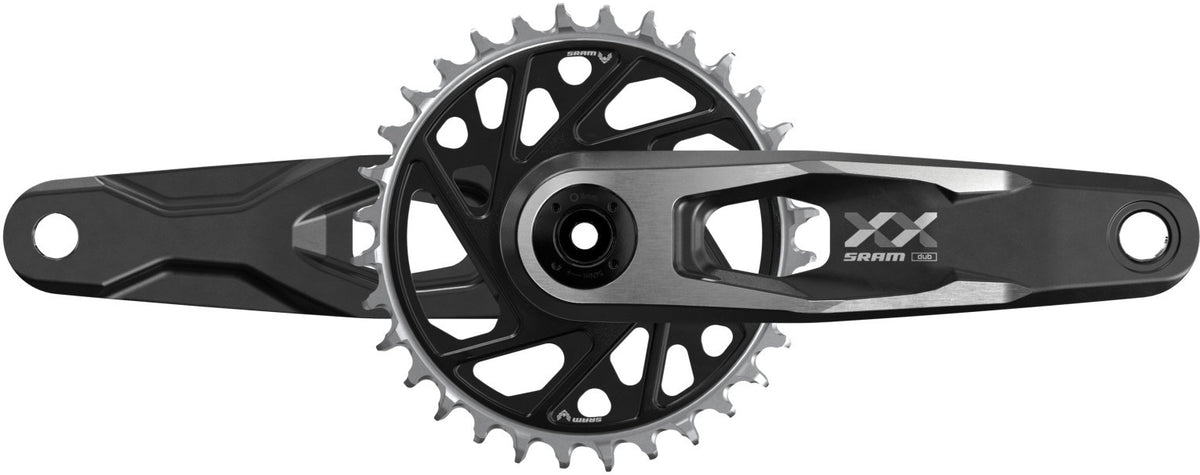 Juego de bielas SRAM XX DH T-Type DUB 165 mm, 34D DM, negro sin pedalier, línea de cadena 55 mm